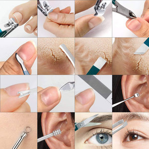 Ensemble d'outils de manucure et pédicure en acier inoxydable de qualité supérieure, 10 en 1, coupe-ongles, construction durable, garantie de 3 ans, pour les soins des ongles, utilisation en salon - Product Image 6