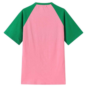 Camiseta personalizada AKA Sorority rosa con escudo de chenilla, cuello redondo, manga raglán, bordado en chenilla, corte ajustado para mujer - Product Image 6