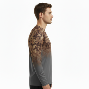 Sudadera con capucha transpirable para hombre, con estampado por sublimación personalizado, protección solar UV, camisa de pesca con capucha, jersey para actividades al aire libre - Product Image 3