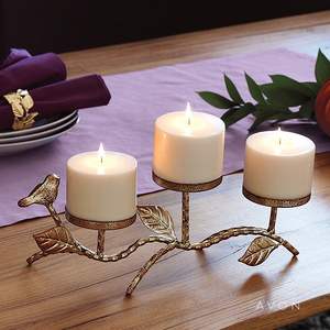 Gold Crystal Beaded Votive Candle Holder <b>Large</b> Size Elegant Tabletop Decor for Home and Event Lighting - Product Image 5