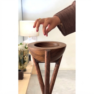 Quemador de incienso rústico de madera con cuenco de madera, diseño único de trípode con cuerda de yute, accesorio perfecto para la decoración del hogar. - Product Image 3