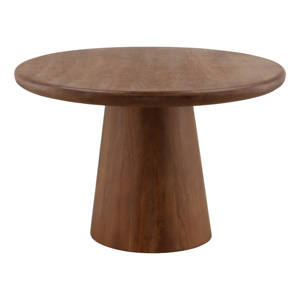 Table à manger ovale en bois d'acacia massif, finition naturelle, plateau ovale, pieds en forme de piédestal, nouvelle table moderne pour la maison, la cuisine, le bar - Product Image 3