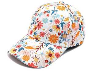 Gorra de Béisbol de Algodón con Estampado Floral, Unisex, Casual, para Primavera/Verano, Transpirable, Diseño Personalizado - Product Image 6