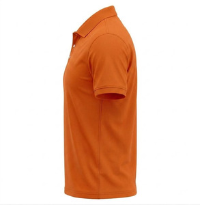 High Quality 100% Cotton Plain <b>Orange</b> <b>Polo</b> Shirt Breathable Quick Dry Sport Golf <b>Polo</b> for Men Uniform - Product Image 3
