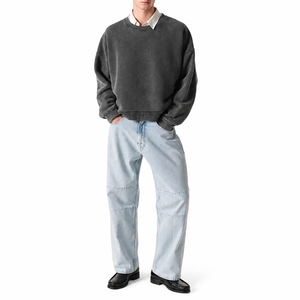 Sweat-shirt à capuche pour homme, coupe classique, couleur unie, en coton tricoté, décontracté, hiver, respirant, écologique, avec poche, 280g - Product Image 4