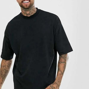 T-shirt épais 300 g/m² 100 % coton coupe classique, col montant, personnalisable avec logo, streetwear homme, écologique, respirant, imprimé - Product Image 2