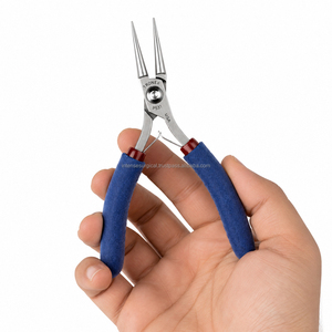 Pince à bec rond TRONEX en acier inoxydable pour la fabrication de bijoux, pointes de précision, poignée bleue A331, fabriquée par INTENSE SURGICAL - Product Image 4