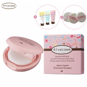 [J International] Rivecowe CC <b>Compact</b> Foundation 8g Matte Finish Sebum & Oil Control Face <b>Makeup</b> for All Skin Types - Product Image 3