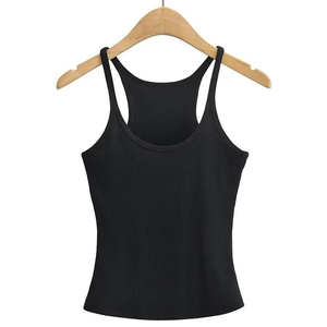 Women's Breathable Sleeveless 100% Cotton/Bamboo Fiber Ribbed Tank <b>Tops</b> Many Colours for Sale - Product Image 1