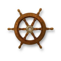 Volant de bateau rond en bois rustique à suspendre, décoration artisanale pour la maison, la salle de séjour, la Pâques, les diplômes et les retraites TAJDAAR SW18