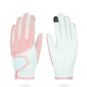<b>Pink</b> Colored Oem Logo Ladies' Thermal Golf Mittens Stay Warm, Anti-slip Grip, Touchscreen Compatibility Sports Wear Golf Glove - Product Image 1