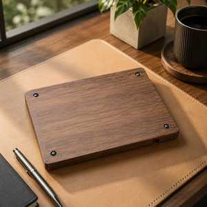 <b>Wooden</b> <b>Desk</b> Organizer Rectangle Multifunctional Storage Tray Lacquered Finish Morden Luxury Design Kitchen/Living Room Use - Product Image 2