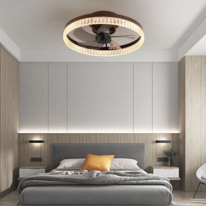 Moderno minimalista ventilatori a soffitto con lampadario ad anello telecomando per camera da letto vivaio soggiorno - Product Image 1