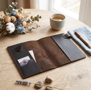 Leather <b>Journal</b>, Personalized Refillable Notebook, Custom A5 <b>Diary</b>, Engraved Writing <b>Journal</b>, Handmade Gift for Men and Women - Product Image 4