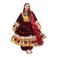 Tenue nomade vintage d'Asie centrale pour femmes, style afghan, pour festivals, mariages et fêtes, respirante, en dentelle, manches longues, style afghan