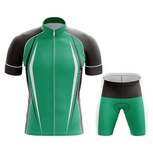 Men Cycling Jersey Set Short Sleeve Quick Dry Bike Shirt Yellow Padded Shorts Summer MTB Road Bicycle Riding Suit Uniform Racing - Product Image 4