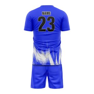 Ensemble de maillots de football unisexes à col en V personnalisés avec nom d'équipe, manches courtes, imprimé, tenue de match, vêtements d'entraînement, 100% polyester mesh 180g - Product Image 2