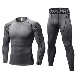 Custom Men Thermal Compression Shirt <b>Pants</b> Set Workout Baselayer OEM Bulk Wholesale - Product Image 1
