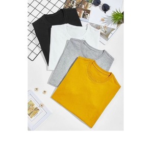 เสื้อยืดแขนสั้นโอเวอร์ไซส์ใหม่ ผู้หญิง ผู้ชาย สีพื้น คอเสื้อแบบปก 100% ผ้าฝ้าย เป็นมิตรกับสิ่งแวดล้อม ระบายอากาศได้ดี เสื้อถัก ผู้ผลิตจากบังกลาเทศ - Product Image 5