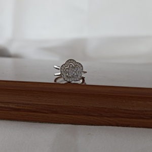 Anillos de Plata de Ley 925 con Racimo de Flores y Halo de Diamantes, Anillos de Piedras Preciosas Bonitos para Mujer, Uso Diario, Regalo de Boda, Compromiso, Fiesta, Joyería Fina - Product Image 2