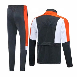 Ensemble de survêtement pour homme avec veste zippée et pantalon de jogging à blocs de couleur, poches latérales, séchage rapide, en polyester, idéal pour l'automne - Product Image 5