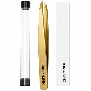 Pince à épiler de précision pour les poils du visage des femmes et des hommes, pince à épiler biseautée pour les sourcils et l'élimination des poils incarnés - Product Image 1