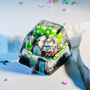 Teclas Místicas de Anime, Teclas Artesanales Personalizadas, Teclas Anime Lindas, Teclas Verdes, Juego de Teclas, Teclas de Resina - Product Image 6