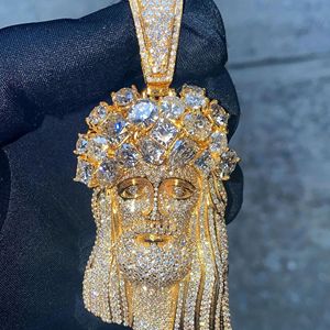 Colgante de Moissanita Helada de Plata de Ley 925 de Alta Calidad, Joyería Fina Personalizada con Baño de Rodio Estilo Hip Hop para Mujeres y Niños - Product Image 2