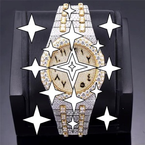 Montre de luxe unisexe en acier inoxydable, cadran en verre, analogique, quartz, boîtier carré de 41 mm, bouton poussoir, fermoir caché, date automatique - Product Image 1