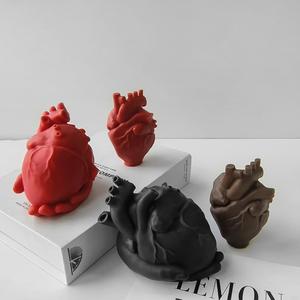 Molde de Silicona para Vela de Yeso con Forma de Corazón Humano para Aromaterapia - Product Image 4