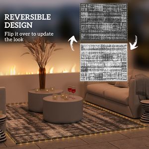 Tappeto LED Reversibile per Esterni, Giardino, Terrazza, Picnic, Spiaggia 10 X 8 con Borsa per il Trasporto e Picchetti da Terra - Product Image 5