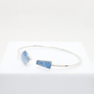 Premium 925 Sterling Silver Trendy Adjustable <b>Bracelet</b> Natural Blue Moonstone Bezel Set Tie Cushion Shape Cab Twister Party Gift - Product Image 1