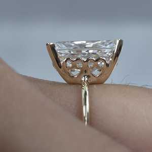 4.90 CT IGI Certified Lab Grown <b>Diamond</b> <b>Ring</b> 18K Gold Plated Women | Luxury Engagement Anniversary <b>Ring</b> | Bridal <b>Diamond</b> Jewelry - Product Image 6