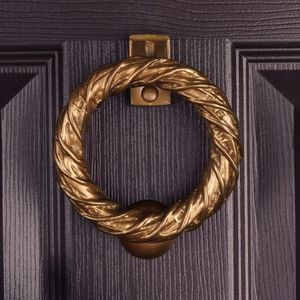 Bourrelet de porte en laiton massif pur, moulé, robuste, pour entrée principale, style antique - Product Image 1