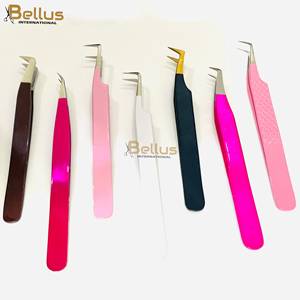 Pinzas para Pestañas Rectas de Grado Profesional Bellus International 45 90, Acero Inoxidable Colorido, Punta Suave, Duraderas y Precisas - Product Image 6