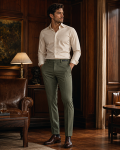 Pantalón Casual de Color Liso para Mujer, Pantalón de Trabajo de Buena Calidad para Exteriores, Corte Recto, 100% Algodón Ecológico - Product Image 1