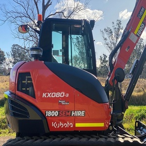 Excavatrice robuste Kubota Kx080-3s offrant une excellente stabilité, des temps de cycle rapides et une force de creusement supérieure - Product Image 5