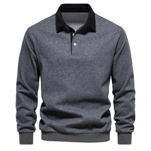 Polo de rugby à manches longues pour homme LuxeRoll, polo décontracté et de golf de haute qualité avec col - Product Image 6