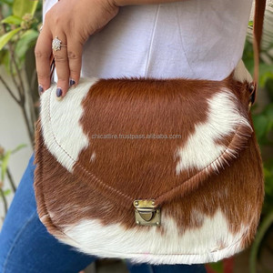Bolso de cuero de vaca hecho a mano de nuevo diseñador, bolsos de hombro únicos para mujer, bolsos para ocultar el pelo, bolsos de mano para mujer - Product Image 2