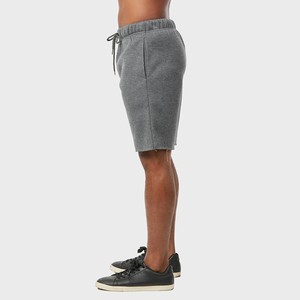 Shorts en polaire pour homme de haute qualité, écologiques, en polyester/nylon, avec cordon de serrage, décontractés, teints unis, brodés, style streetwear, OEM ODM - Product Image 3