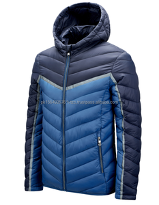 Chaqueta acolchada personalizada de alta calidad para hombre, abrigo de invierno brillante a la moda azul con relleno de algodón, opciones de talla grande - Product Image 5
