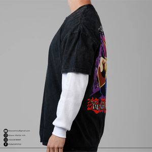 Camiseta Oversize de Algodón 100% con Logotipo Personalizado, Impresión DTG de Alta Calidad, Unisex, Corte Cuadrado, Manga Corta, Estilo Urbano, Hombros Caídos, Real OG - Product Image 2
