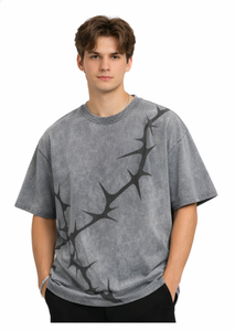 Camisetas Premium de Cuello Redondo para Hombre, 100% Algodón, 300 GSM, Tejido de Punto, Personalizadas, Estampadas con Serigrafía, de Gran Tamaño, Secado Rápido, Ropa Deportiva - Product Image 5