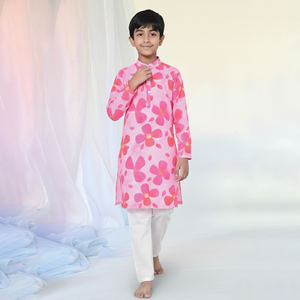 Conjunto de Kurta y Pijama de Algodón Tradicional de Alta Calidad para Niños, Ropa Étnica India para Niños de 1 a 9 Años, Disponible a un Precio Razonable - Product Image 4