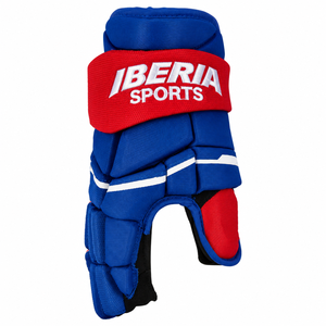 IBERIA Premium Blue <b>Red</b> Ice Hockey <b>Gloves</b> | Protective Hockey Player <b>Gloves</b> | Custom Logo OEM Wholesale - Product Image 4
