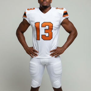 Nueva Llegada 2026 Uniformes de Fútbol Americano 100% Poliéster Manga Corta Transpirable de Secado Rápido Nombre y Número Personalizados Unisex - Product Image 5