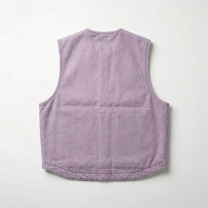 Lavender Purple Quilted Utility Vest | Zip Up Sleeveless Work Jacket | <b>Padded</b> Multi Pocket Vest | Custom OEM Manufacturer - Product Image 3