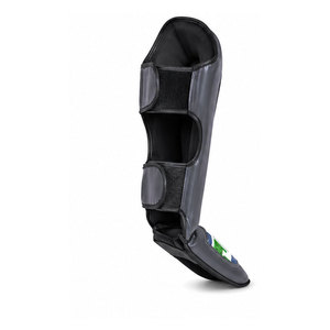 Protège-tibias en cuir pour adultes avec logo personnalisé, antidérapants, fermeture auto-agrippante, légers, pour le kick-boxing et l'entraînement MMA - Product Image 5