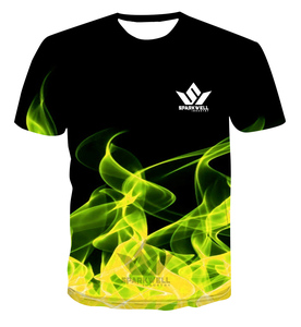 T-shirt Nera da Uomo con Stampa Digitale <span class=keywords><strong>Lupo</strong></span> che Urla alla Luna, Manica Corta, Casual, Girocollo, in Tessuto Jersey, Vestibilità Regolare - Product Image 3