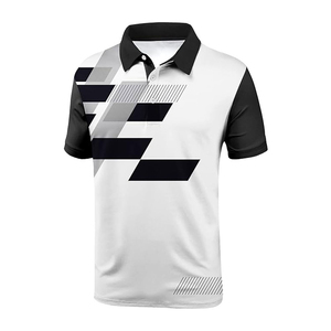เสื้อโปโลผู้ชายแขนสั้นสีดำ ผ้าถัก สีพื้น สไตล์ลำลอง ทรงปกติ - Product Image 3